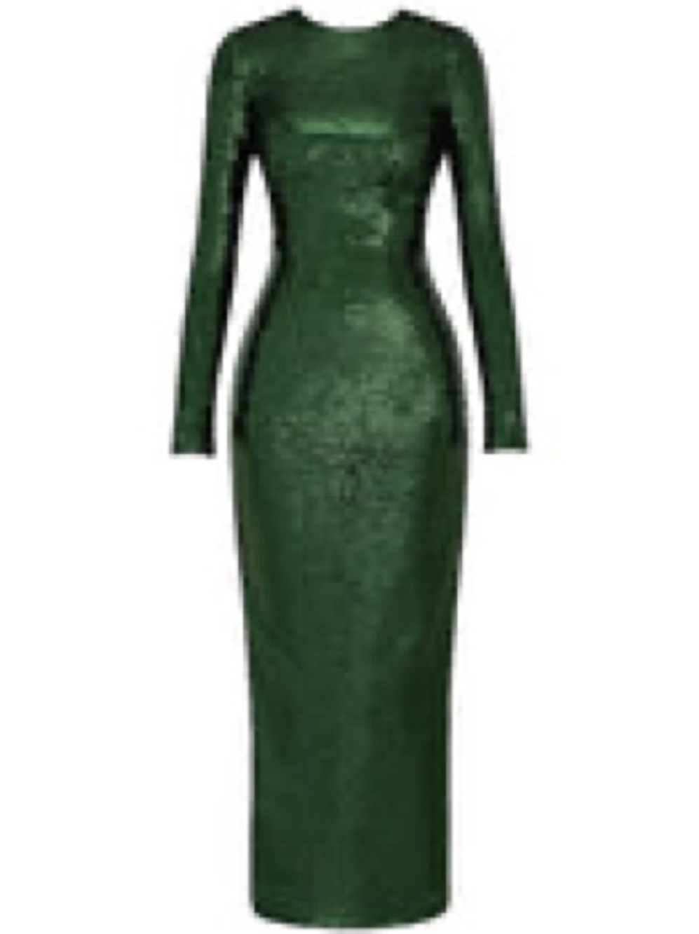 House Of CB Belle Sequinned Pine Green Open Back Maxi Dress
